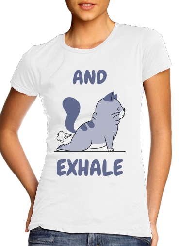 T-shirt Cat Yoga Exhale