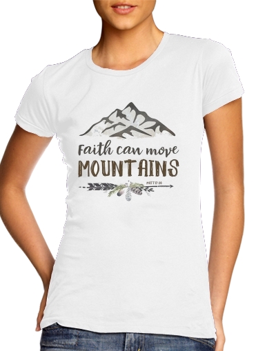 T-shirt Catholique - Faith can move montains Matt 17v20 Bible