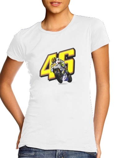 T-shirt Femme Col rond manche courte Blanc Fan de VR46 Doctors