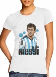 tshirt-femme-blanc Lionel Messi - Argentine