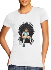 tshirt-femme-blanc Game of Thrones: King Lionel Messi - House Catalunya