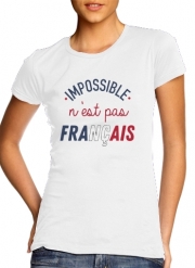 tshirt-femme-blanc Impossible n'est pas Français
