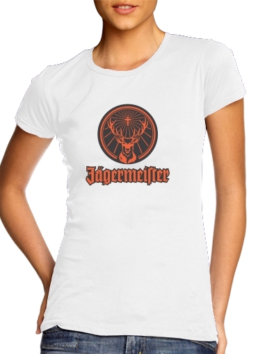 T-shirt Femme Col rond manche courte Blanc Jagermeister