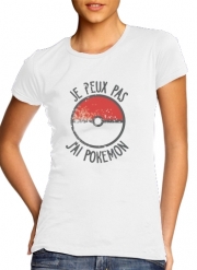 tshirt-femme-blanc Je peux pas j ai Pokemon