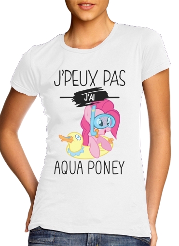 T-shirt Je peux pas jai aqua poney girly