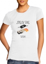 tshirt-femme-blanc Je peux pas j'ai sushi