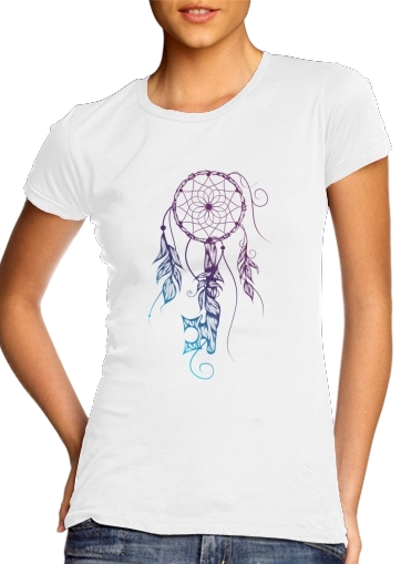 T-shirt Femme Col rond manche courte Blanc Key to Dreams Colors 