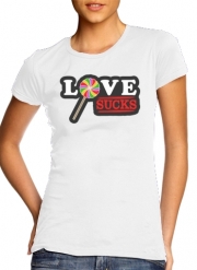 tshirt-femme-blanc Love Sucks