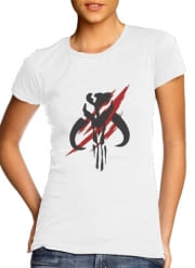 tshirt-femme-blanc Mandalorian symbol