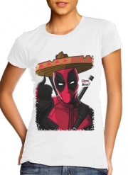 tshirt-femme-blanc Mexican Deadpool