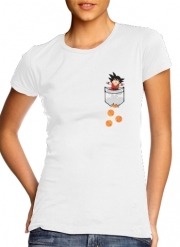 tshirt-femme-blanc Pocket Collection: Goku Dragon Balls