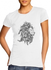 tshirt-femme-blanc Poetic Lion