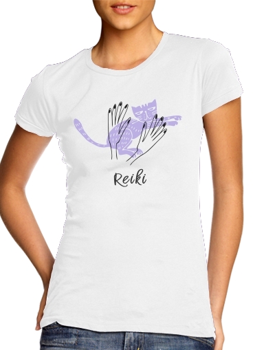 T-shirt Reiki Animal chat violet