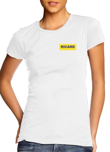 T-shirt Femme Col rond manche courte Blanc Ricard