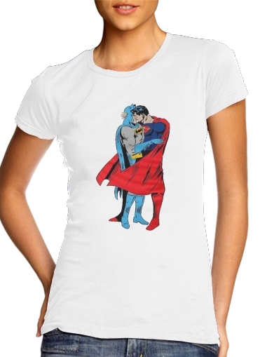 T-shirt Superman And Batman Kissing For Equality