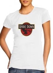 tshirt-femme-blanc Upside Down X Jurassic
