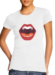 tshirt-femme-blanc Vampire bouche