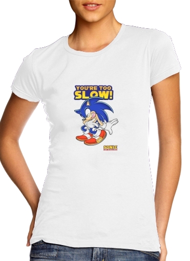 T-shirt You're Too Slow - Sonic