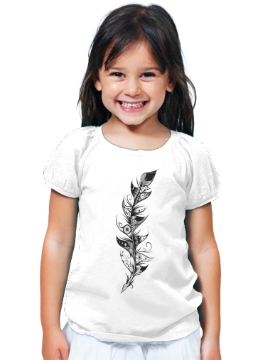 T-shirt Enfant Blanc Feather