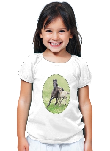 T-shirt Chevaux poneys poulain