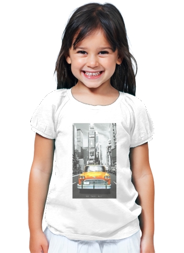 T-shirt Enfant Blanc Taxi Jaune Ville de New York City