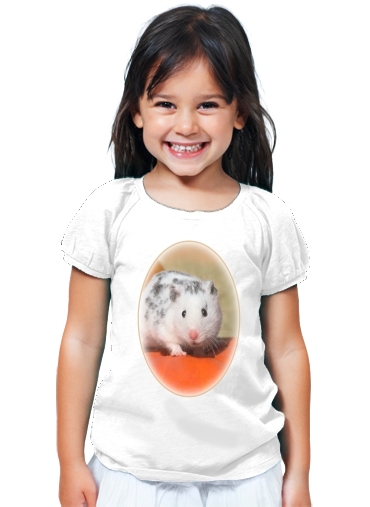 T-shirt Hamster dalmatien blanc tacheté de noir