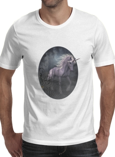 T-shirt A dreamlike Unicorn walking through a destroyed city
