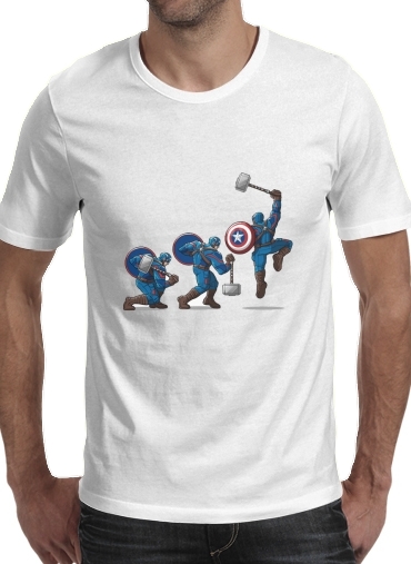 T-shirt Captain America - Thor Hammer
