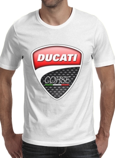T-shirt homme manche courte col rond Blanc Ducati