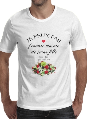 T-shirt EVJF Cadeau enterrement vie de jeune fille personnalisable avec date ou texte
