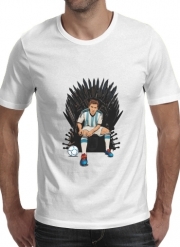 tshirt-homme-blanc-mc Game of Thrones: King Lionel Messi - House Catalunya