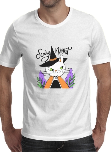 T-shirt halloween cat sorcerer