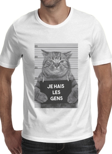 T-shirt Je hais les gens - Chat en prison