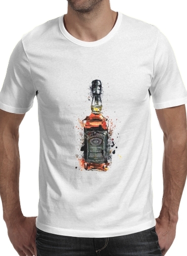 T-shirt homme manche courte col rond Blanc Jack Daniels Fan Design