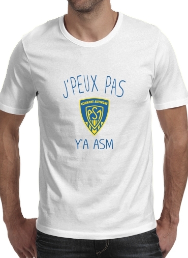 T-shirt homme manche courte col rond Blanc Je peux pas ya ASM - Rugby Clermont Auvergne