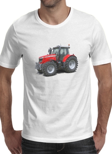 T-shirt homme manche courte col rond Blanc Massey Fergusson Tractor