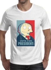 tshirt-homme-blanc-mc ralph wiggum vote for president