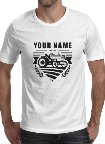 T-shirt Tracteur Logo personnalisable prénom date de naissance