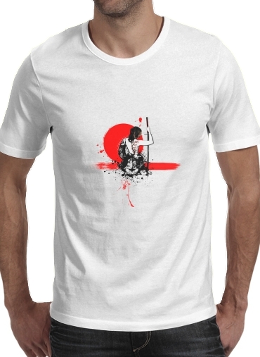 T-shirt homme manche courte col rond Blanc Trash Polka - Female Samurai