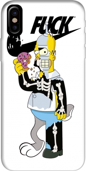 coque Iphone 6 4.7 Home Simpson Parodie X Bender Bugs Bunny Zobmie donuts