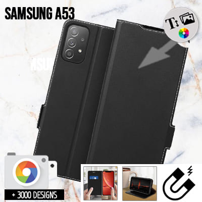 Housse portefeuille personnalisée Samsung galaxy A53 5g
