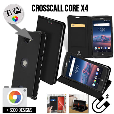 Housse portefeuille personnalisée Crosscall Core X4