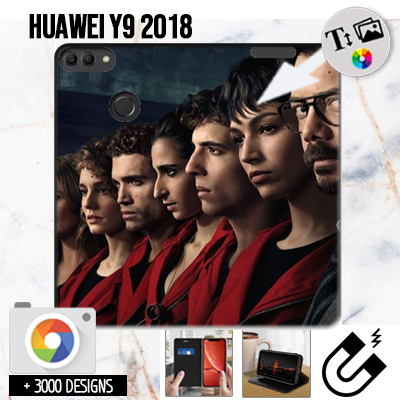 Housse portefeuille personnalisée Huawei Y9 2018