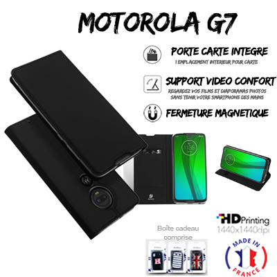 Housse portefeuille personnalisée Motorola G7 / G7 Plus