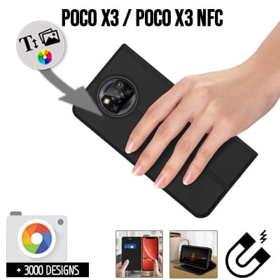Housse portefeuille personnalisée Xiaomi Poco X3