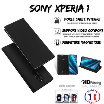 Housse portefeuille personnalisée Sony Xperia 1
