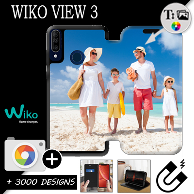 Housse portefeuille personnalisée Wiko View 3