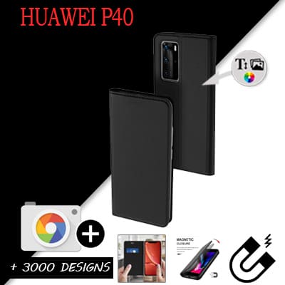 Housse portefeuille personnalisée Huawei P40