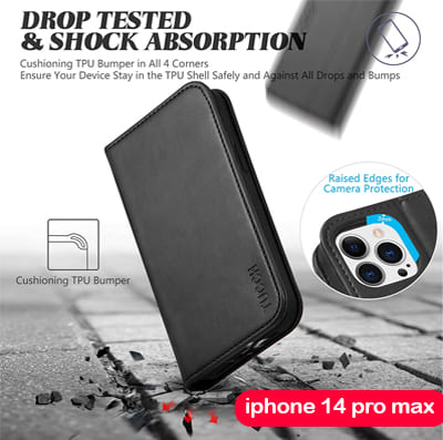 Housse portefeuille personnalisée iPhone 14 Pro Max