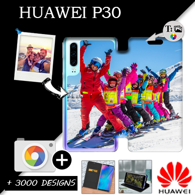 Housse portefeuille personnalisée Huawei P30